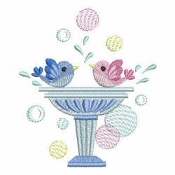Bird Bath machine embroidery designs
