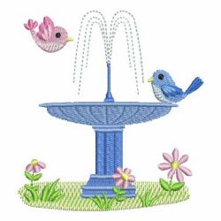 Bird Bath 03 machine embroidery designs