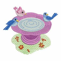 Bird Bath 04 machine embroidery designs