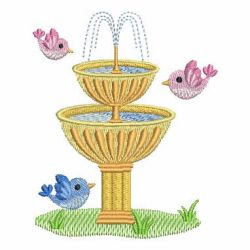 Bird Bath 05 machine embroidery designs