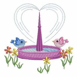 Bird Bath 08 machine embroidery designs