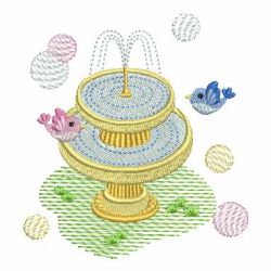 Bird Bath 09 machine embroidery designs