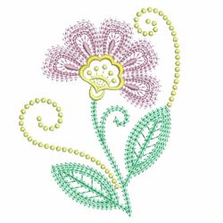 Swirl Jacobean Flowers machine embroidery designs