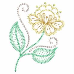 Swirl Jacobean Flowers 02 machine embroidery designs