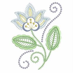 Swirl Jacobean Flowers 07 machine embroidery designs