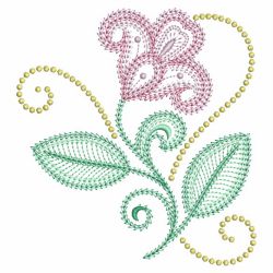 Swirl Jacobean Flowers 10 machine embroidery designs