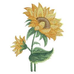 Watercolor Sunflowers 05(Md) machine embroidery designs