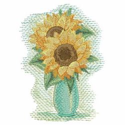 Watercolor Sunflowers 11(Lg) machine embroidery designs