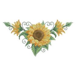 Watercolor Sunflowers 13(Md) machine embroidery designs