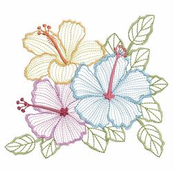 Vintage Hibiscus 2 09(Sm) machine embroidery designs