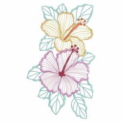 Vintage Hibiscus 2 10(Lg) machine embroidery designs