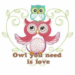 Cute Owls 2 09(Lg) machine embroidery designs