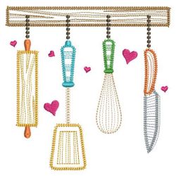 Kitchen Utensils 04(Lg) machine embroidery designs