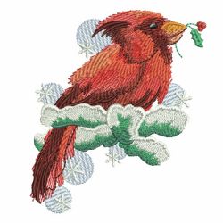 Watercolor Winter Cardinal 04 machine embroidery designs