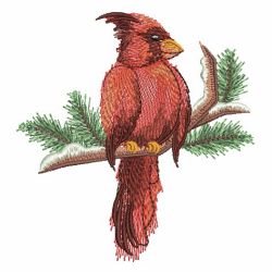 Watercolor Winter Cardinal 08 machine embroidery designs