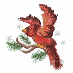 Watercolor Winter Cardinal 10 machine embroidery designs