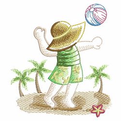 Sketched Sunbonnet At The Beach 04(Lg)