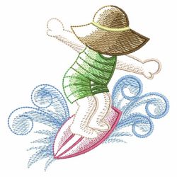 Sketched Sunbonnet At The Beach 07(Lg) machine embroidery designs