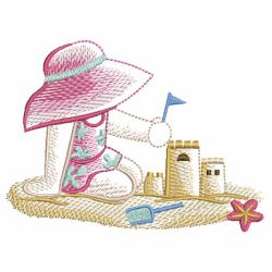 Sketched Sunbonnet At The Beach 08(Md) machine embroidery designs