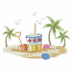 Sketched Sunbonnet At The Beach 10(Sm) machine embroidery designs