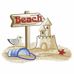 Sketched Sunbonnet At The Beach 13(Md) machine embroidery designs