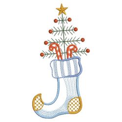 Vintage Christmas Stocking 01(Md) machine embroidery designs