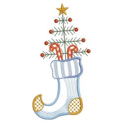 Vintage Christmas Stocking 01(Lg) machine embroidery designs