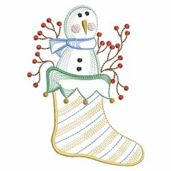 Vintage Christmas Stocking 02(Md) machine embroidery designs