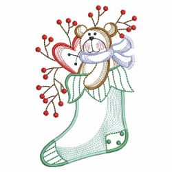 Vintage Christmas Stocking 05(Md) machine embroidery designs