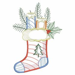 Vintage Christmas Stocking 08(Md) machine embroidery designs