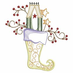 Vintage Christmas Stocking 09(Md) machine embroidery designs