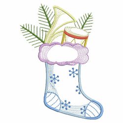 Vintage Christmas Stocking 10(Sm) machine embroidery designs