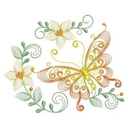 Rippled Dancing Butterflies 02(Lg) machine embroidery designs