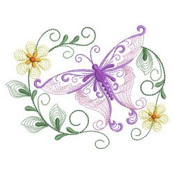 Rippled Dancing Butterflies 05(Lg) machine embroidery designs