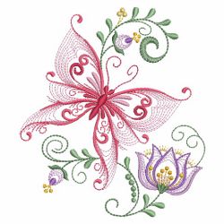 Rippled Dancing Butterflies 07(Lg) machine embroidery designs