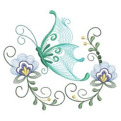 Rippled Dancing Butterflies 08(Lg) machine embroidery designs