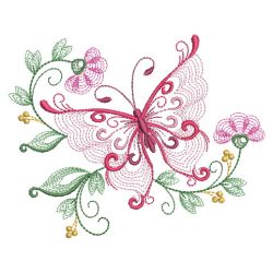 Rippled Dancing Butterflies 09(Lg) machine embroidery designs