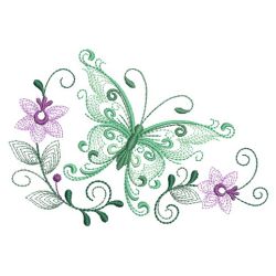 Rippled Dancing Butterflies 10(Lg) machine embroidery designs