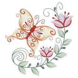 Rippled Dancing Butterflies 11(Lg) machine embroidery designs