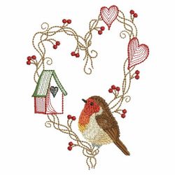 Christmas Robin 03(Md) machine embroidery designs