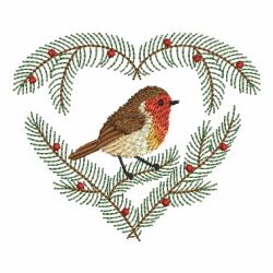 Christmas Robin 05(Md) machine embroidery designs