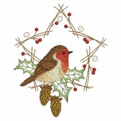 Christmas Robin 06(Md) machine embroidery designs