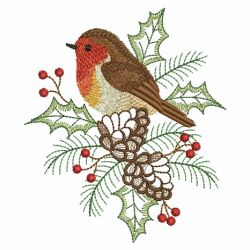 Christmas Robin 07(Lg) machine embroidery designs