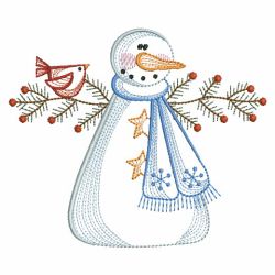 Vintage Snowman 4 06(Md) machine embroidery designs