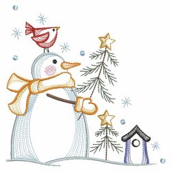 Vintage Snowman 4 08(Sm) machine embroidery designs