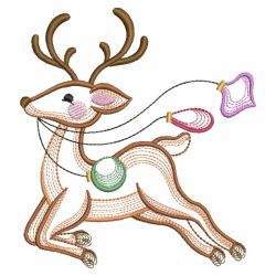 Vintage Christmas Reindeer 03(Lg) machine embroidery designs