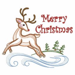 Vintage Christmas Reindeer 05(Sm) machine embroidery designs