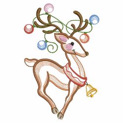 Vintage Christmas Reindeer 09(Md) machine embroidery designs