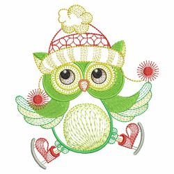 Christmas Owl 05(Md) machine embroidery designs