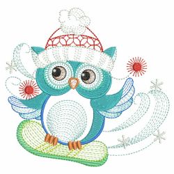 Christmas Owl 06(Md) machine embroidery designs